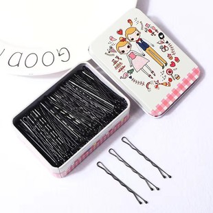 Black hair clip hairpin South Korea adult wave clip small black clip headdress steel clip girl side clip hairpin hair accessories