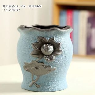 Fleshy Flower Pot Ceramic Wholesale Large Bubble Glaze Ceramic Pot Simple Ceramic Explosions Creative Flower Pot Special Price