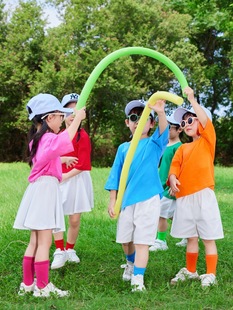 Children's Cheerleading Performance Costumes Kindergarten Candy-colored Performance Costumes Primary School Students Sports Meeting Graduation Photo Class Uniforms Summer