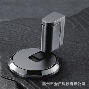 Door stopper floor suction non-perforated new extremely narrow glass door stopper windproof collision invisible toilet silent entrance door block