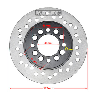 Four-wheel kart AVT ATV rear brake disc bull 160/170/180mm disc brake pad
