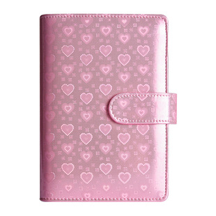Cross-border new laser digital Macaron hand book a6 loose-leaf notebook clip cash deposit budget leather
