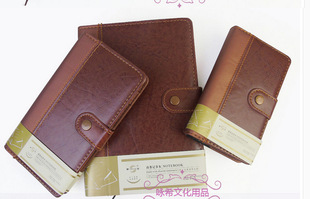 Shenshi notebook with buckle soft surface notepad business office notebook stationery diary notebook A5 16 Open