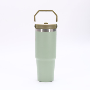 Foreign trade stainless steel 30oz portable car cup vacuum car portable thermos cup simple multi-color cold insulation suction cup