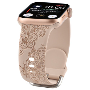 for apple watch apple watch9 strap totem engraving silicone strap iwatch smart strap