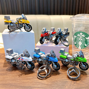 No. 36 locomotive key chain pendant mini children pull back toy motorcycle key chain doll machine gift wholesale