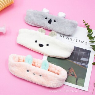 Japanese new style hair band female face wash soft animal headdress mask non-tightening hair band wash makeup headband