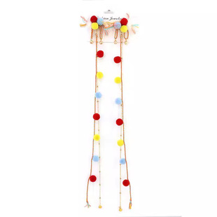 Antique Hanfu Hairpin Ethnic Style Headwear Plush Tassel Hairpin Cute Side Clip Pair Clip New Chinese Style Hair Accessories
