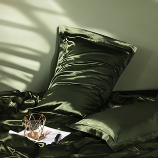 Foreign trade for solid color silk pillowcase single pillow towel AliExpress pillowcase satin ice silk wide-brimmed pillowcase