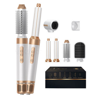 Amazon Hot Selling Seven-in-One High Speed Hair Dryer Household Hot Air Comb Straight Hair Curling Stick Cross-border Hot and Cold Air Hair Dryer