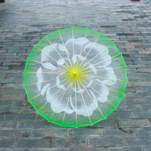 Spring Festival Gala under Qingming Rain Jasmine Flowers Open Dance Suit Umbrella Classical Chinese Style Walk Show Performance Umbrella Dai Rain Youyou