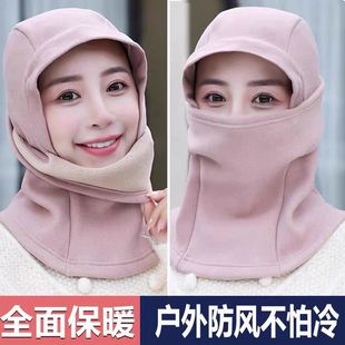 Winter Pullover Hat, Windproof Hat, Men's and Women's Outdoor Cycling Mask, Neck Protection, Cold Protection and Warm All-in-one Velvet Face Protection Hat