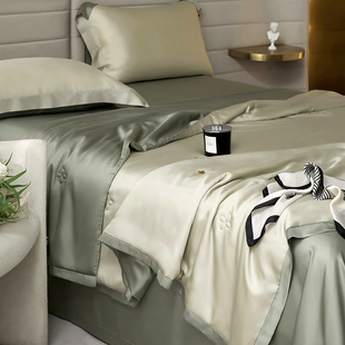 Summer 80 orchid tencel summer cool quilted four-piece machine washable naked sleep cool ice silk air conditioning quilted summer quilted water