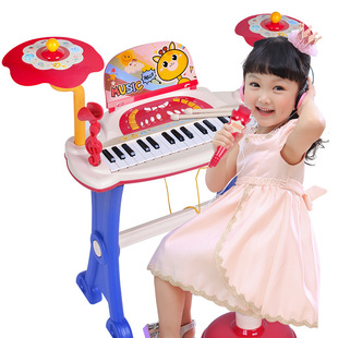 Children's electronic organ with microphone 3-6-9 little girl boy baby early education singing toy befenle gift