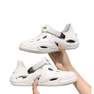 Dongdong Shoes Men Summer 2024 новый стиль фекалий тапки, носящие противоскользящие пляжные спортивные кокосовые сандалии