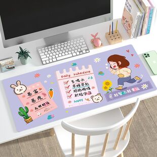 Cartoon Mouse Pad Super Large Wrist Guard Women's Shortcut Key Daquan Soft Pad Non-slip Desk Pad E-sports Cute Game Pad