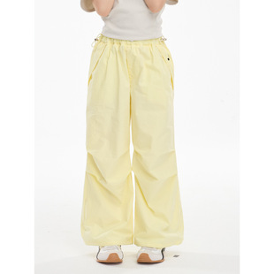 Girls' Parachute Overalls 2025 Summer New Children's American Style Hot Girl Quick-drying Pants Casual Loose Wide-leg Pants