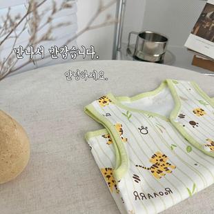 Spring and Autumn Baby Vest Single Layer Children's Vest Newborn Boys and Girls Thin Autumn Little Vest Baby Vest