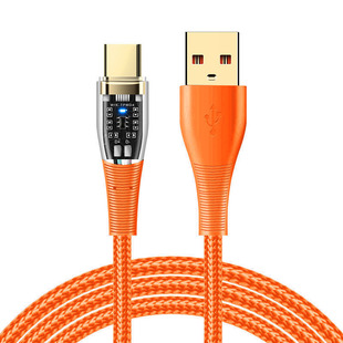 Lengthen 120w intelligent digital display fast charging data line typec digital display is suitable for OPPO Huawei tablet charging line 10A