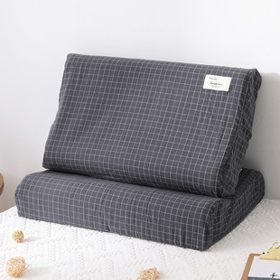 Cotton yarn-dyed washed cotton pillowcase latex pillow pillowcase cotton pillowcase infant children pillowcase cotton cross-border bedding