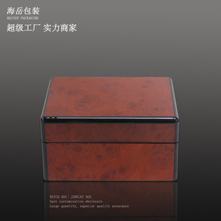 Amazon hot-selling watch box high-grade wood grain magnetic flip watch box jewelry display storage box gift box wholesale