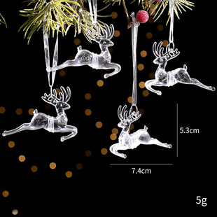 Christmas accessories acrylic snowflake crystal three-dimensional snowflake Christmas tree decoration pendant Christmas decorations