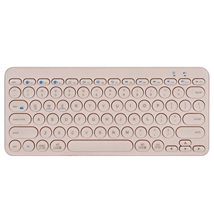 Manufacturers 78-key Mini Portable retro round punk three-channel Bluetooth keyboard mobile phone tablet external keyboard