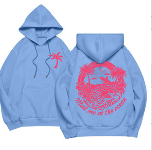 Cross-border Amazon EVERYTHING COMESIN WAVES Hoodie CHASING fleece-lined Hoodie Women