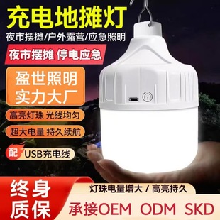 Led emergency light bulb led stall night market stall light outdoor camping charging wireless lighting USB energy-saving lamp