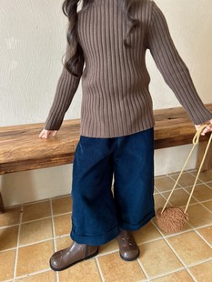 2024 Children's New Korean Style Down Cotton Vest Autumn and Winter Warm Jacket Corduroy Lined Pants