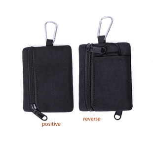 Multi-purpose EDC equipment storage bag nylon mini change key small waist bag with hanging buckle