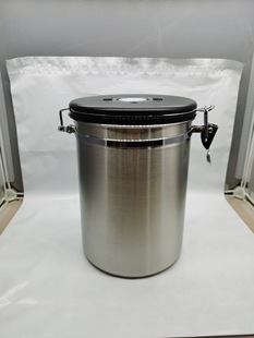 Stainless steel 1KG coffee bean sealed tank stainless steel large capacity plus exhaust valve wholesale yamasun sales