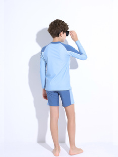 2025 Swimsuit Boys Swimsuit Big Kids Swimsuit Split Long Sleeve Children's Quick-drying Swimsuit suit Swimsuit Pants