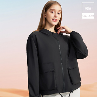 Summer Light Breathable Charge Hooded Sunscreen Coat Jacket Women's Outdoor Anti-ultraviolet Sports Leisure Sunscreen Clothing
