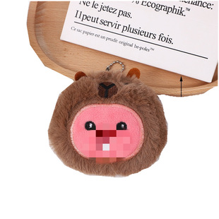 Popular Kt Headgear Little Raccoon Squeaky Plush Pendant Cosplay Raccoon Keychain Doll Pendant Bag Accessory
