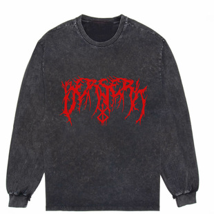 Новый осенний японский мультфильм аниме стирка батик oversize High Street vintage футболка с длинными рукавами