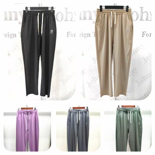 Quick-drying Pants Women's Summer Thin Black Straight Leg Pants Grey Casual Pants 2025 New Ice Silk Pants Harlan Pants