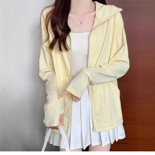 2025 Summer Lightweight Breathable Ice Silk Sun Protection Clothing Women's Loose Clothing Women's New Outgoing Sun Protection Cool Cardigan All-match