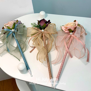 Wholesale high-looking rose pen 2022 New Teacher's Day creative gift for female teachers Shining flowers