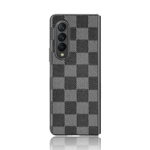 Применимо к оболочке мобильного телефона Samsung Z fol3 Клетчатый кожаный защитный чехол с рисунком zfol4 5G Чехол для мобильного телефона кожаный чехол D2