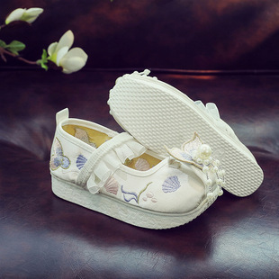 617-05 Hanfu Shoes Girls Embroidered Shoes Spring and Autumn Antique Children's Shoes Mermaid Dance Women's Shoes