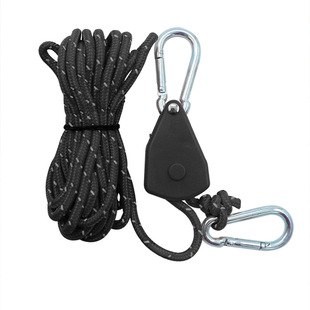 Outdoor pulley regulator tent holder metal lifting pulley reflective wind rope bold canopy umbrella rope 4mm