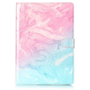 For ipad pro 10.5 Marble Pattern Color Printing Flat Protective Case for ipad 9.7 2017 Bracket Leather Case