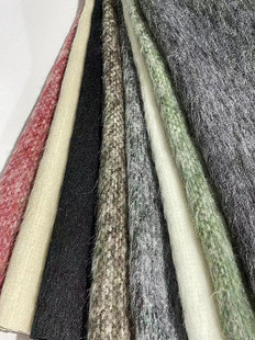 Spot Supply Long Wool Plain Woolen Material Coat Clothing Woolen Fabric Shaoxing Fabric