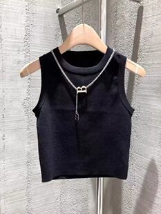 Summer Suit for Women 2025 New Style Slim Shirt Striped Vest with Suspenders Two-Piece Set for Small People