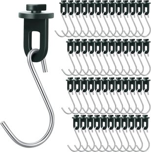Cross-border greenhouse slide ring buckle fixing clip stainless steel S-type hook suitable for greenhouse garden hanging potted plants
