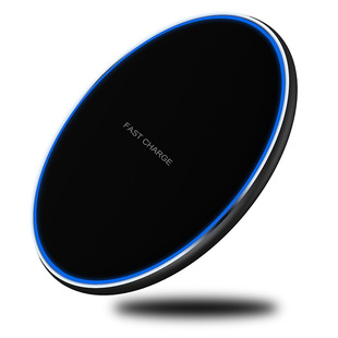 Зеркальная поверхность 15W Smart QI Беспроводное зарядное устройство металлическое круглое настольное устройство K8 мобильный телефон быстрая зарядка беспроводной зарядки завод оптом