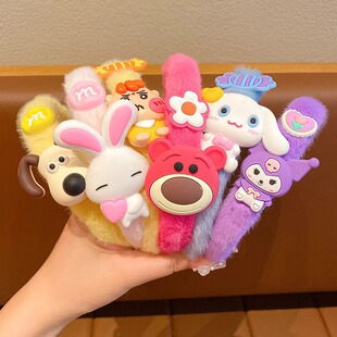 Sanrio плюшевый мультяшный обруч для волос для девочек милая принцесса головной убор