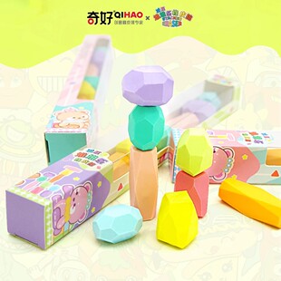Qicho 8892 Creative Decompression Stack Rubber Children's Clean Fun Educational Balance Color Stack Lead