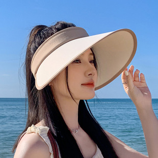 Summer Vacant Sun Hat Children's Sun Protection Big Rim Hat Face-Covering Small All-Match UV Protection Sun Hat for Traveling